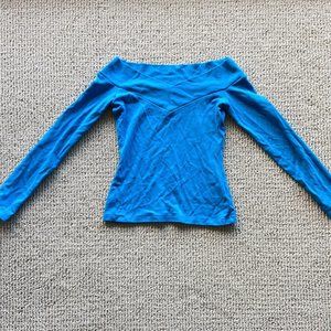 figure skater longsleeve off the shoulder top